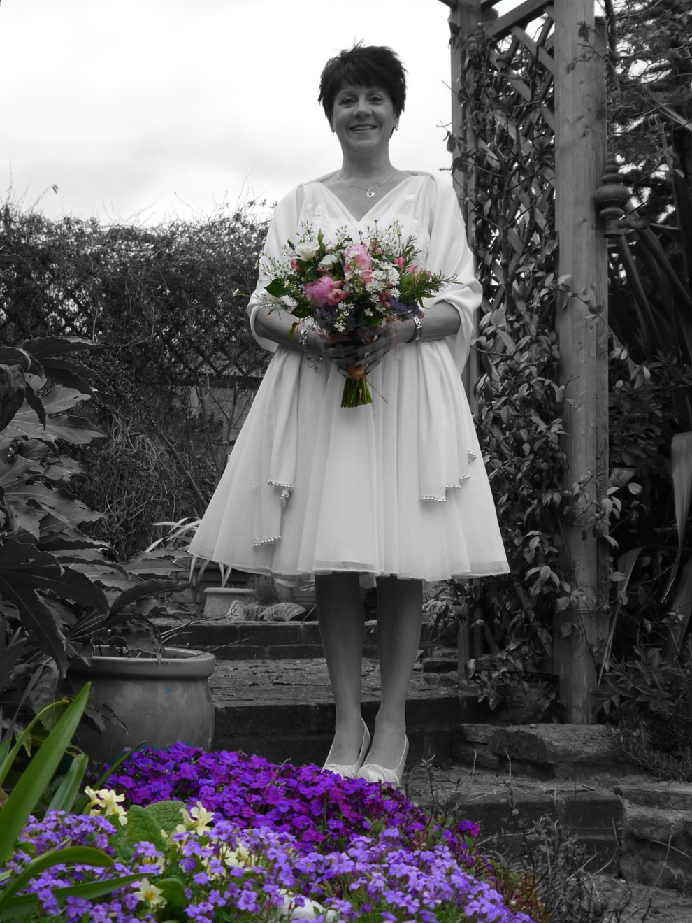 Sue under the arch B&W&C copy